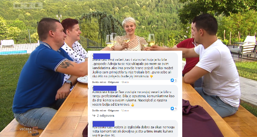 Gledatelji smatraju da je Reina večera bila najbolja: 'Andreja je pretjerala s prigovaranjem'